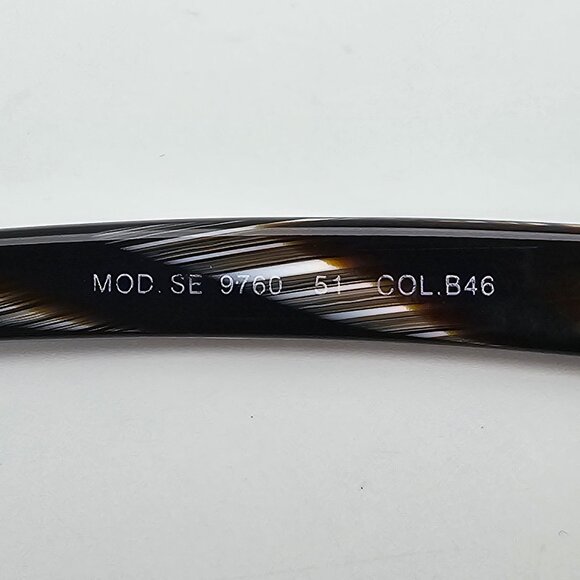 Etro Mod. SE 9760 51 Col. B46 Crystal Blue Horn Frame Yellow Lens Sunglasses - Picture 7 of 14